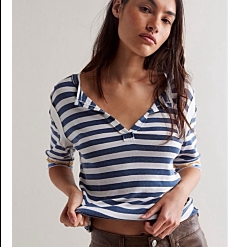 💙NWT’S! FREE PEOPLE Fast Line Tee L Lightweight Shirt Top *Exposed Seams* - Picture 6 of 10